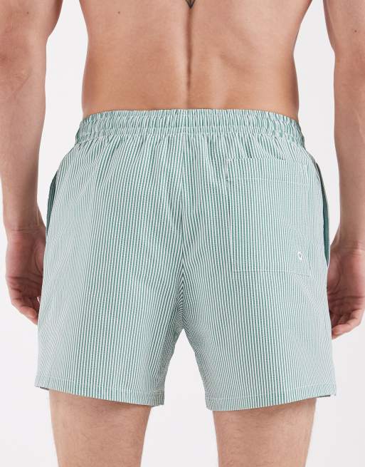 Nike 5 inch Volley seersucker swim shorts in green, 5 of 5