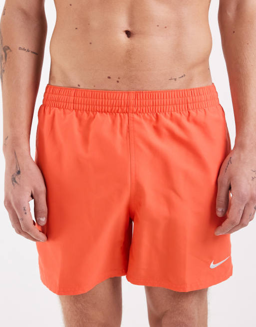 Nike 5 inch Volley swim shorts in orange, 4 of 5