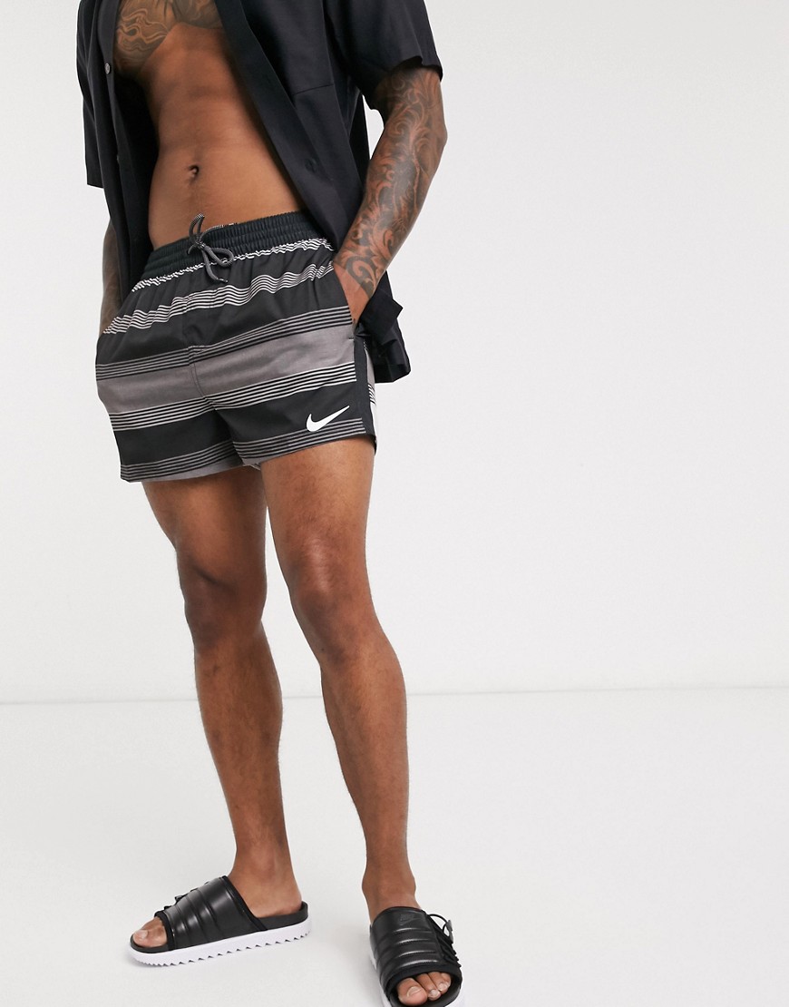 Nike – 6:1 – Volley-Shorts aus Leinen in Schwarz, 3 Zoll