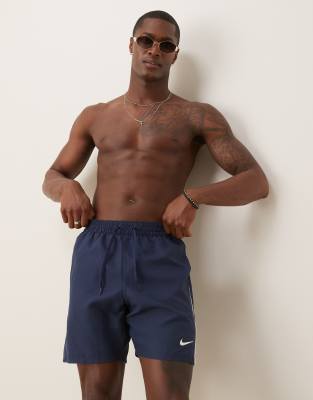 Nike Swimming Nike 7 inch Volley swim shorts in blue-Navy