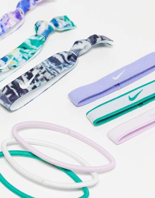 Nike 9 pack mixed hairbands in purple, 3 of 4