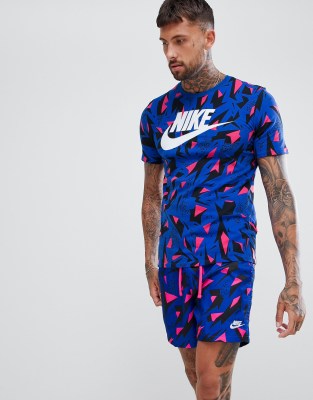 Nike 90's Printed T-Shirt In Blue AQ4191-405 | ASOS