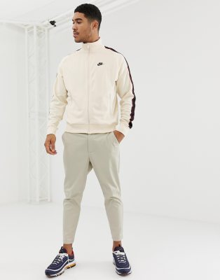 nike tribute tracksuit beige