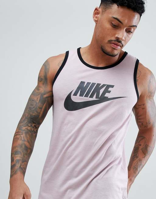 Nike ace hotsell logo tank blue