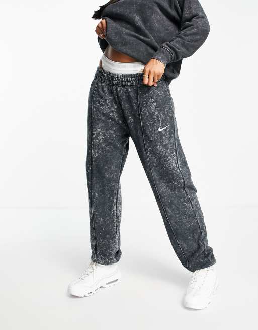 Nike Acid Wash Pack cuffed sweatpants in black