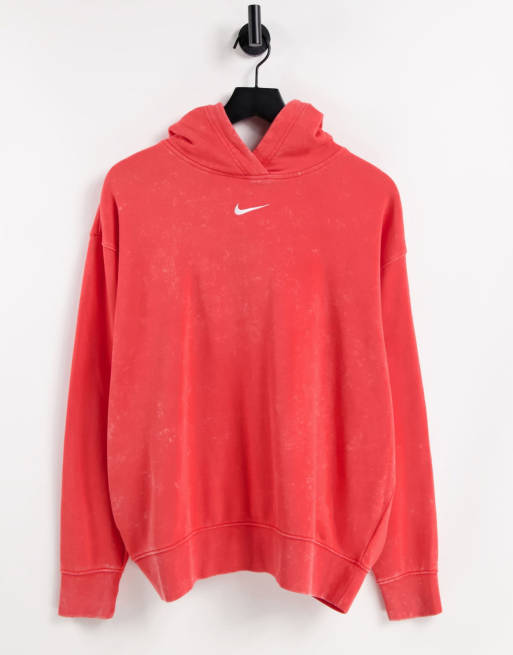 Red acid wash hoodie new arrivals