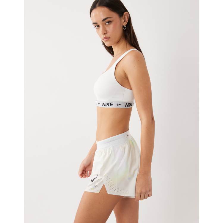 Nike Aeroswift 3-inch shorts in off white | ASOS
