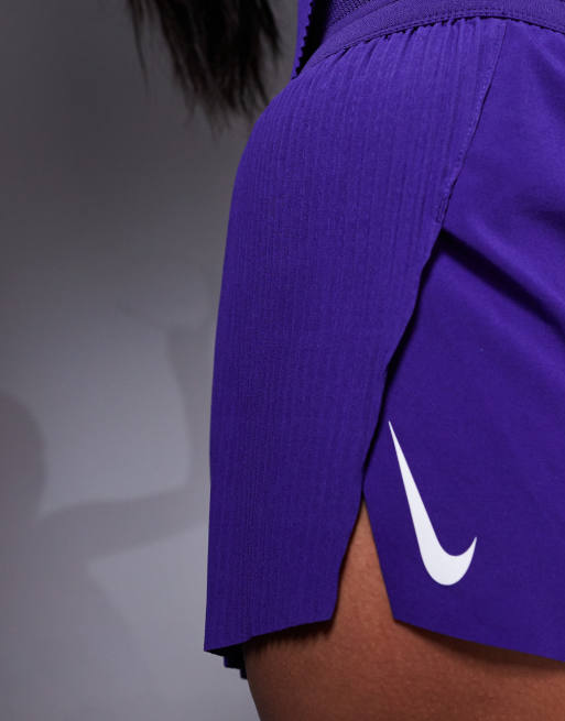 Nike Aeroswift Running Dri-Fit mid rise shorts in purple, 5 of 5