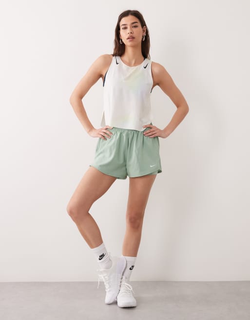 Nike Aeroswift tank top in off white , 2 of 4