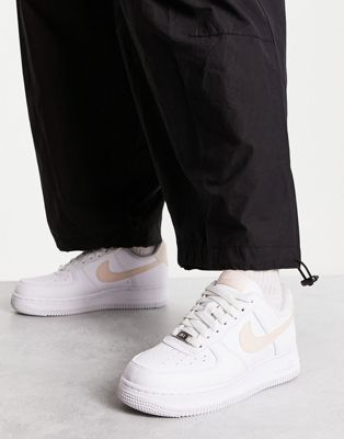 Nike AF1 '07 Next trainers in white and pale pink - ASOS Price Checker