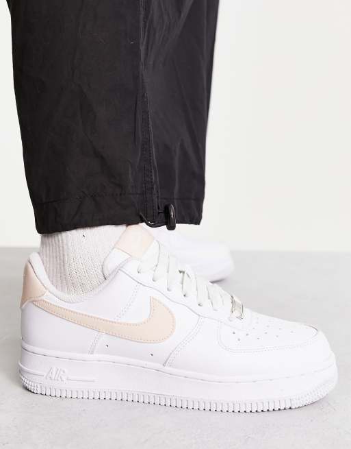 Nike AF1 07 Next trainers in white and pale pink ASOS