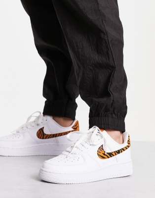 Nike AF1 07 trainers in white and zebra print ASOS