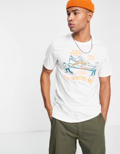 Nike – AF1 – Biały T-shirt z grafiką