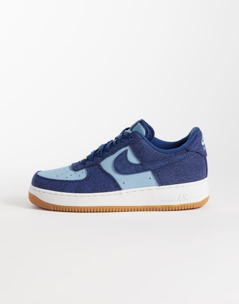 Nike – Air 1 '07 LV8 – Niebieskie jeansowe buty sportowe - view 1