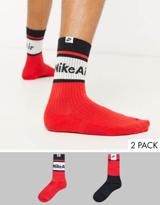 red nike air socks