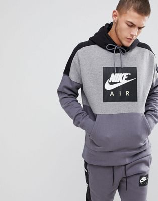 Nike - Air 886046-091 - Felpa grigia con cappuccio e logo grande | ASOS