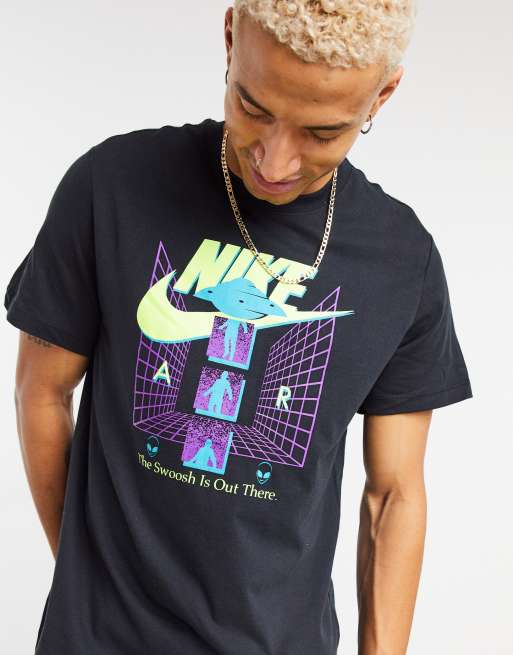 Nike Air Alien Abduction T Shirt In Black Asos