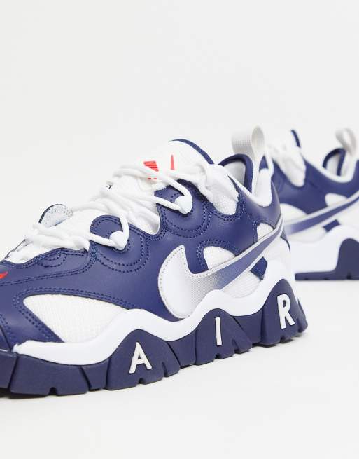 nike air barrage mid navy blue