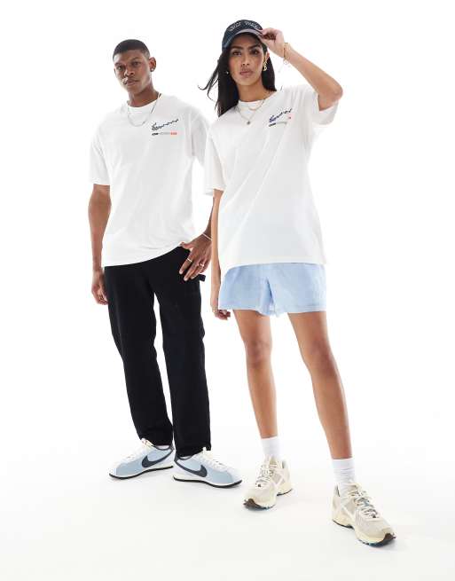 Nike Air – Biały T-shirt z grafiką z ptakiem na plecach, 4 z 4