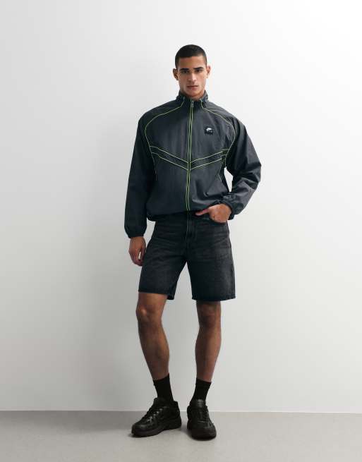 Nike - Air - Chaqueta de chándal negra cortavientos con cuello alzado, 3 de 7
