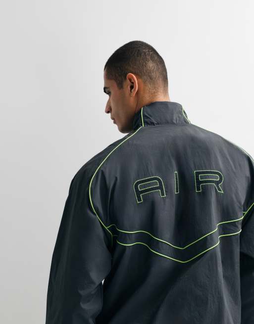 Nike - Air - Chaqueta de chándal negra cortavientos con cuello alzado, 6 de 7