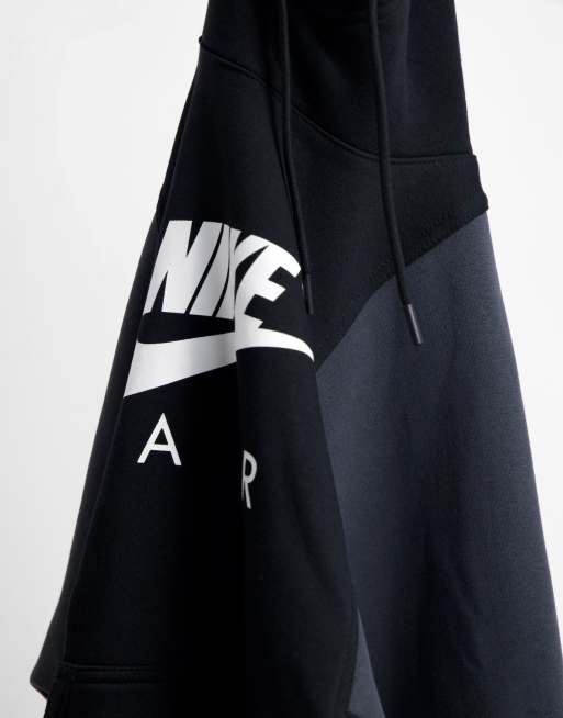 Nike Air color block hoodie in black