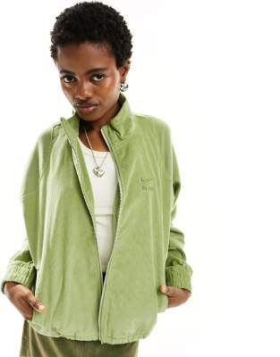 Nike Air cord fleece full zip jacket in alligator green | ASOS