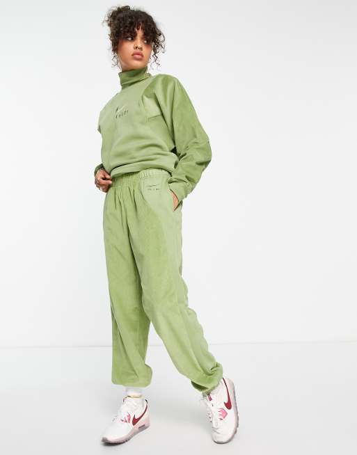 Nike khaki tracksuit womens hot sale