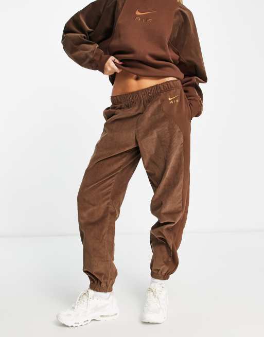 Nike burgundy cord loose fit joggers sale