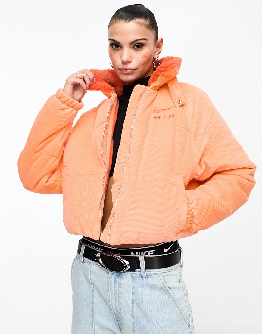 Nike Air cord padded jacket in orange trance