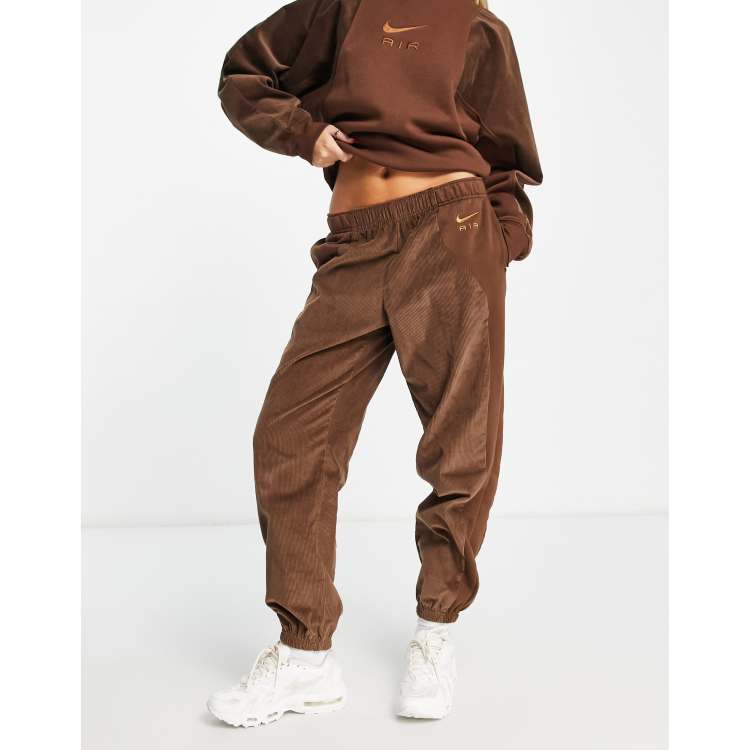 Nike corduroy fleece in brown | ASOS