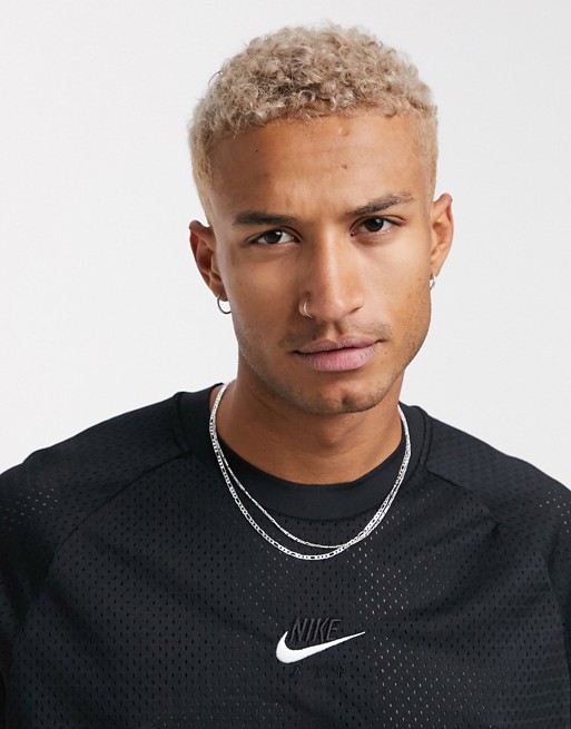 Nike Air crew neck mesh t-shirt in black