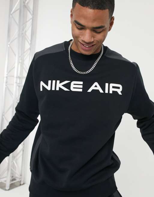 Nike Air crew neck sweat in black