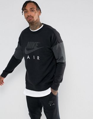 Nike Air Crew Neck Sweatshirt In Black 