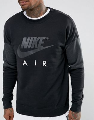 Nike Air Crew Neck Sweatshirt In Black 