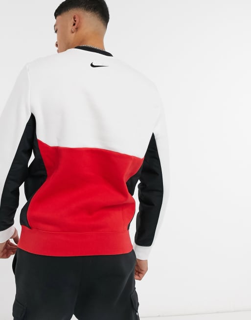 White and red nike sweater new arrivals