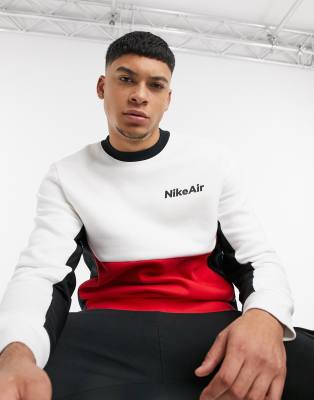 red nike air crewneck