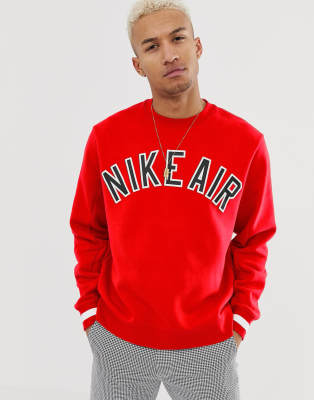 red nike air crewneck