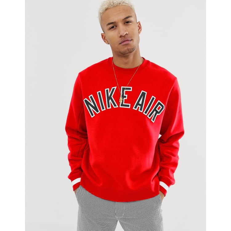 Red nike store air sweatshirt