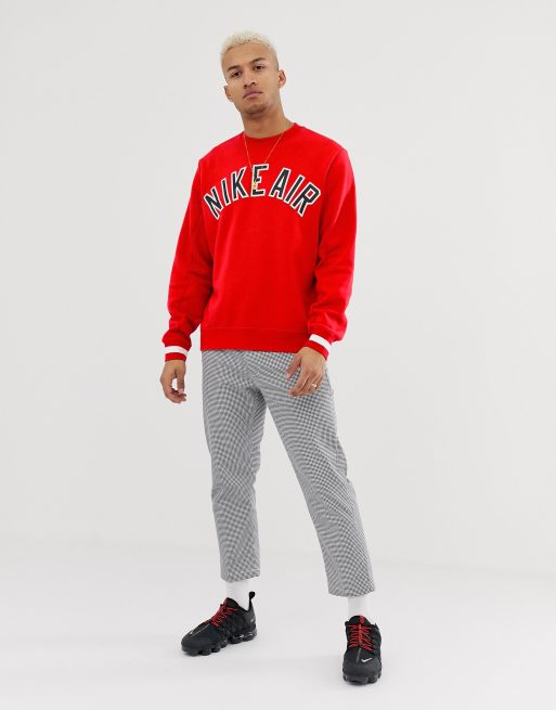 Nike air red sweatshirt new arrivals