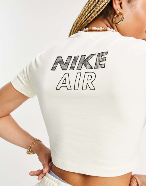 Nike x off 2025 white cropped t-shirt