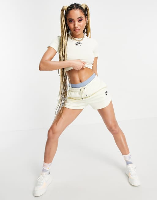 Nike Air cropped t shirt in off white ASOS