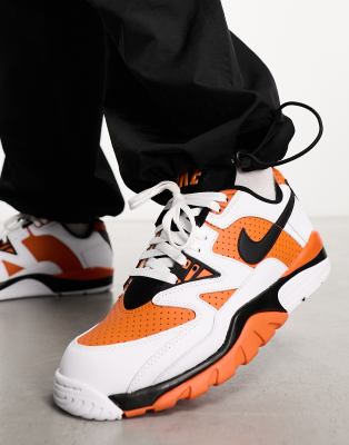 NIKE AIR CROSS LOW SNEAKERS IN WHITE & ORANGE