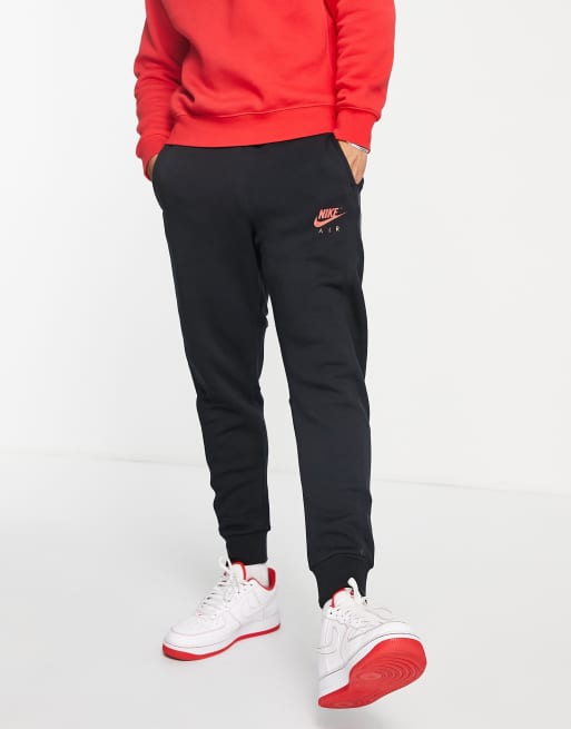 Nike Air fleece sweatpants in black - BLACK, ASOS