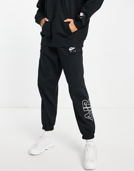 Nike Air – Czarne dopasowane polarowe joggersy
