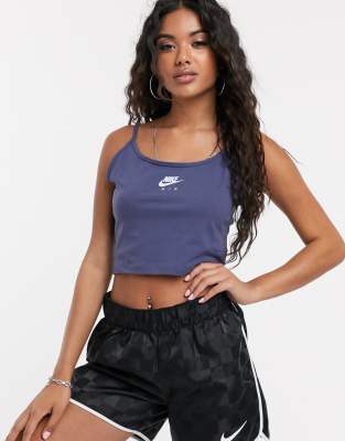 Nike Air Dark Purple Crop Tank Top | ASOS