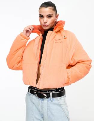 Nike Air cord padded jacket in orange trance - ASOS Price Checker