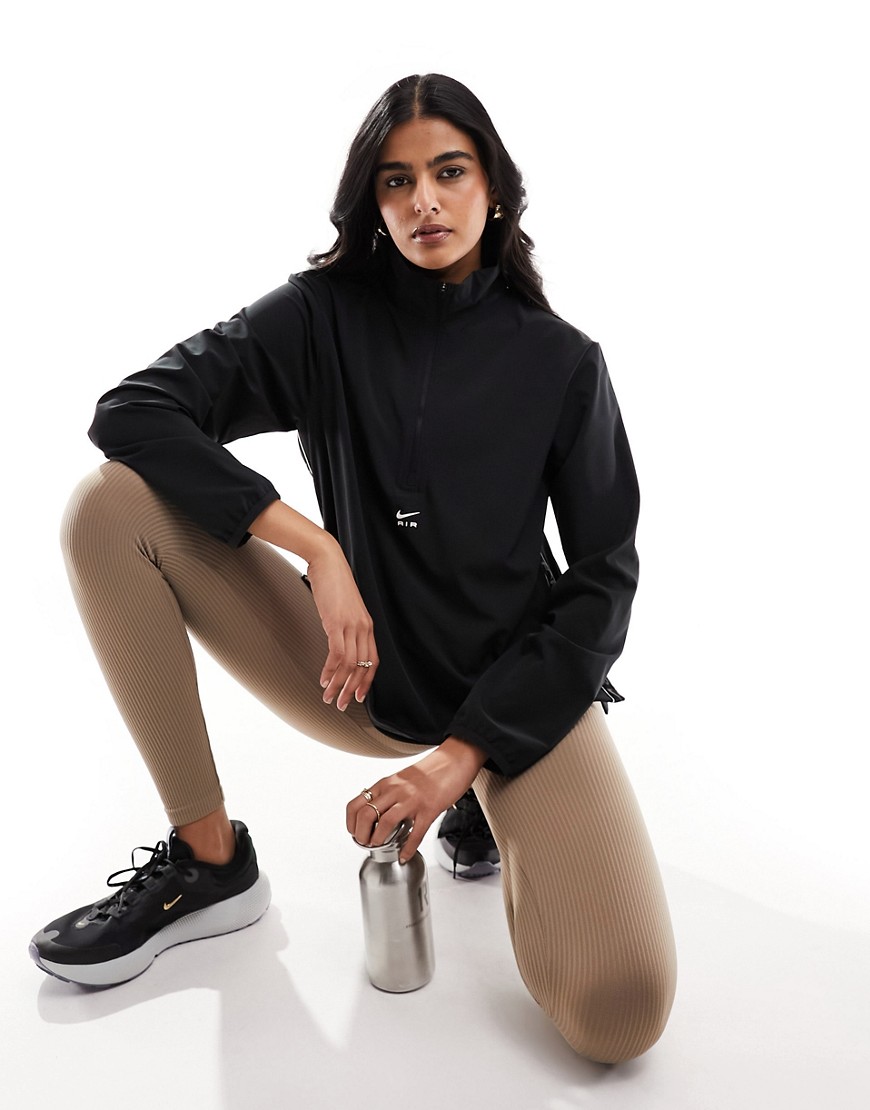 Nike Air Dri-FIT half zip woven jacket in in black
