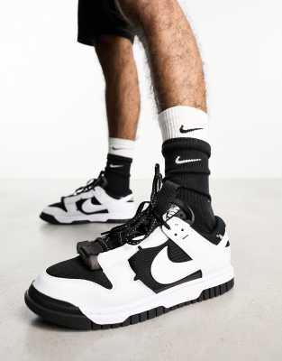 NIKE AIR DUNK JUMBO SNEAKERS IN BLACK AND WHITE