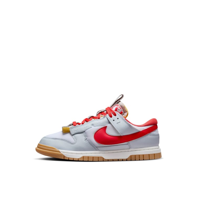 Nike Air Dunk Jumbo sneakers in white gray and red ASOS